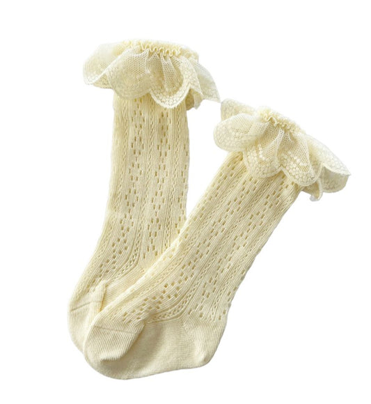 Calzini in filo di cotone fiorellino