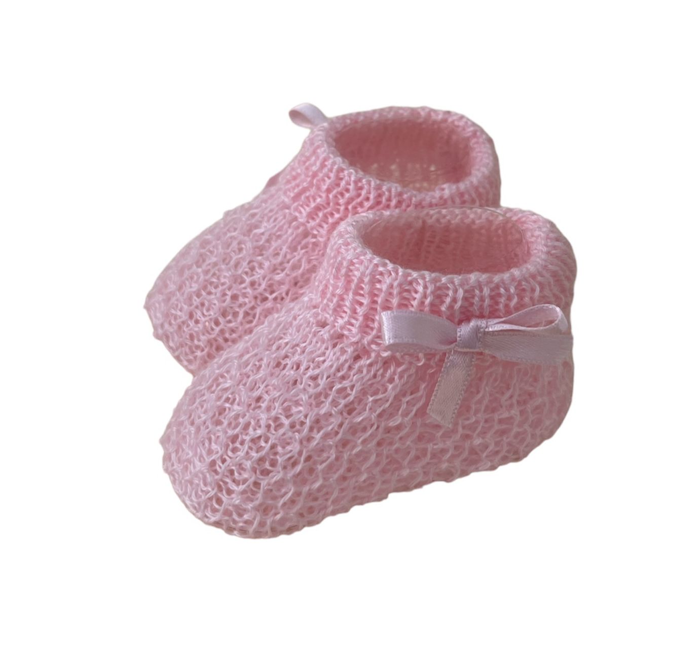 Scarpine in filo di cotone fiocchetto