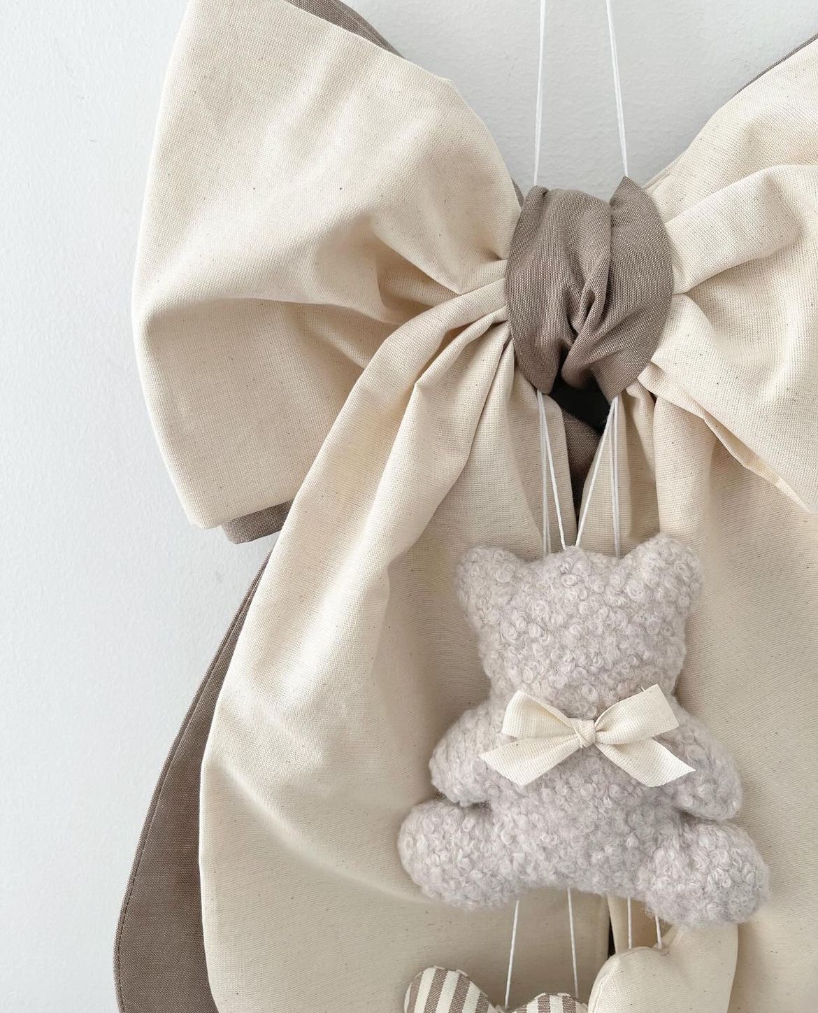 Fiocco nascita nocciola e burro teddy