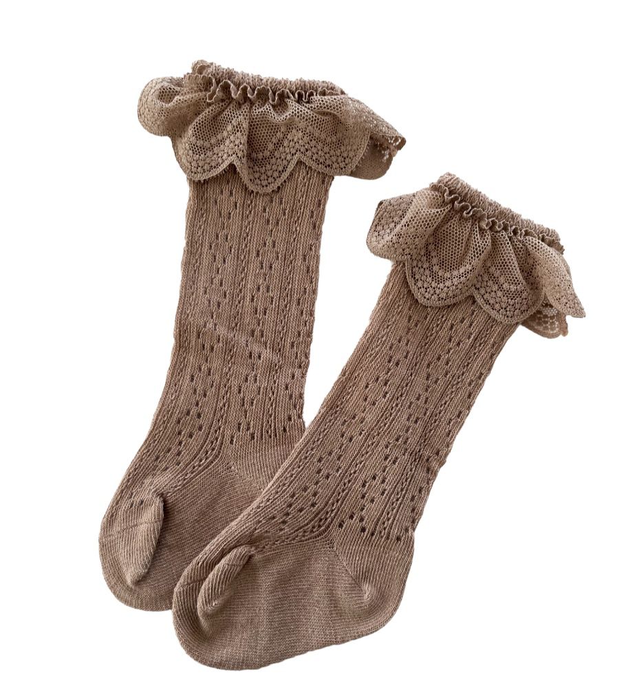 Calzini in filo di cotone fiorellino