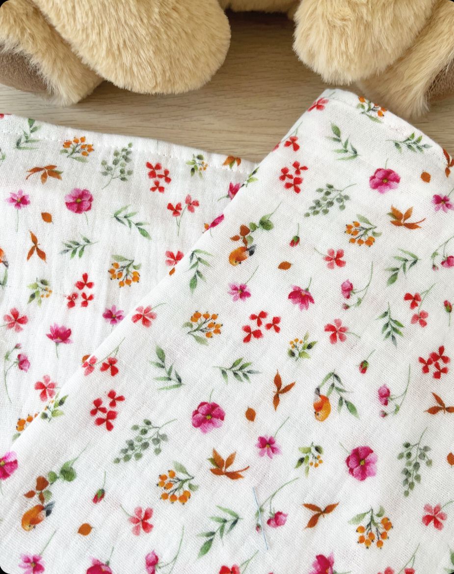 Mussola di cotone fiorellini edizione limitata