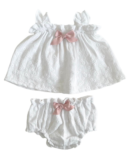 Completo top e culotte sangallo