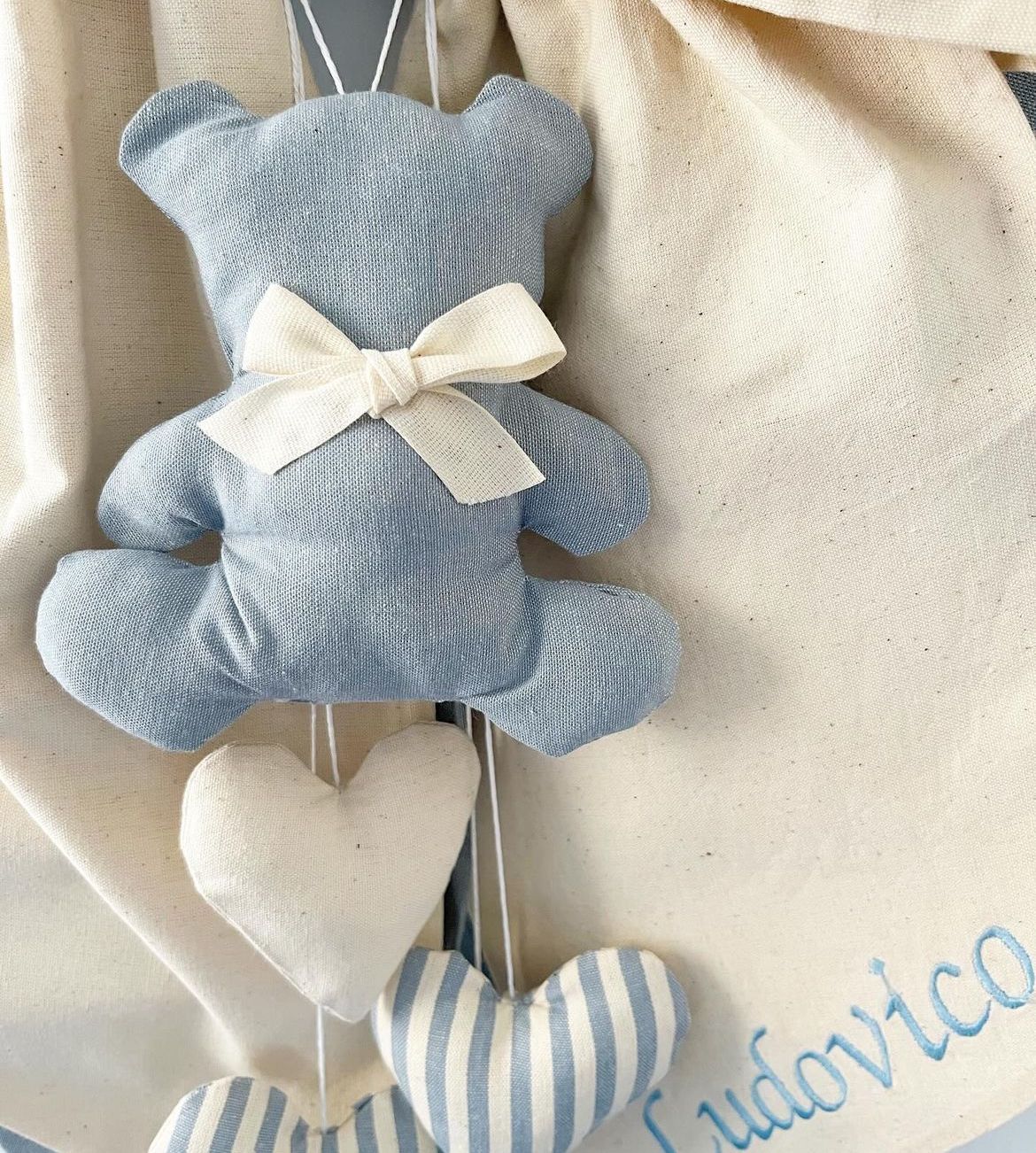 Fiocco nascita carta da zucchero e burro orsetto