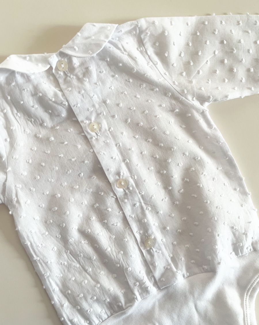 Body in cotone Plumetis per lui