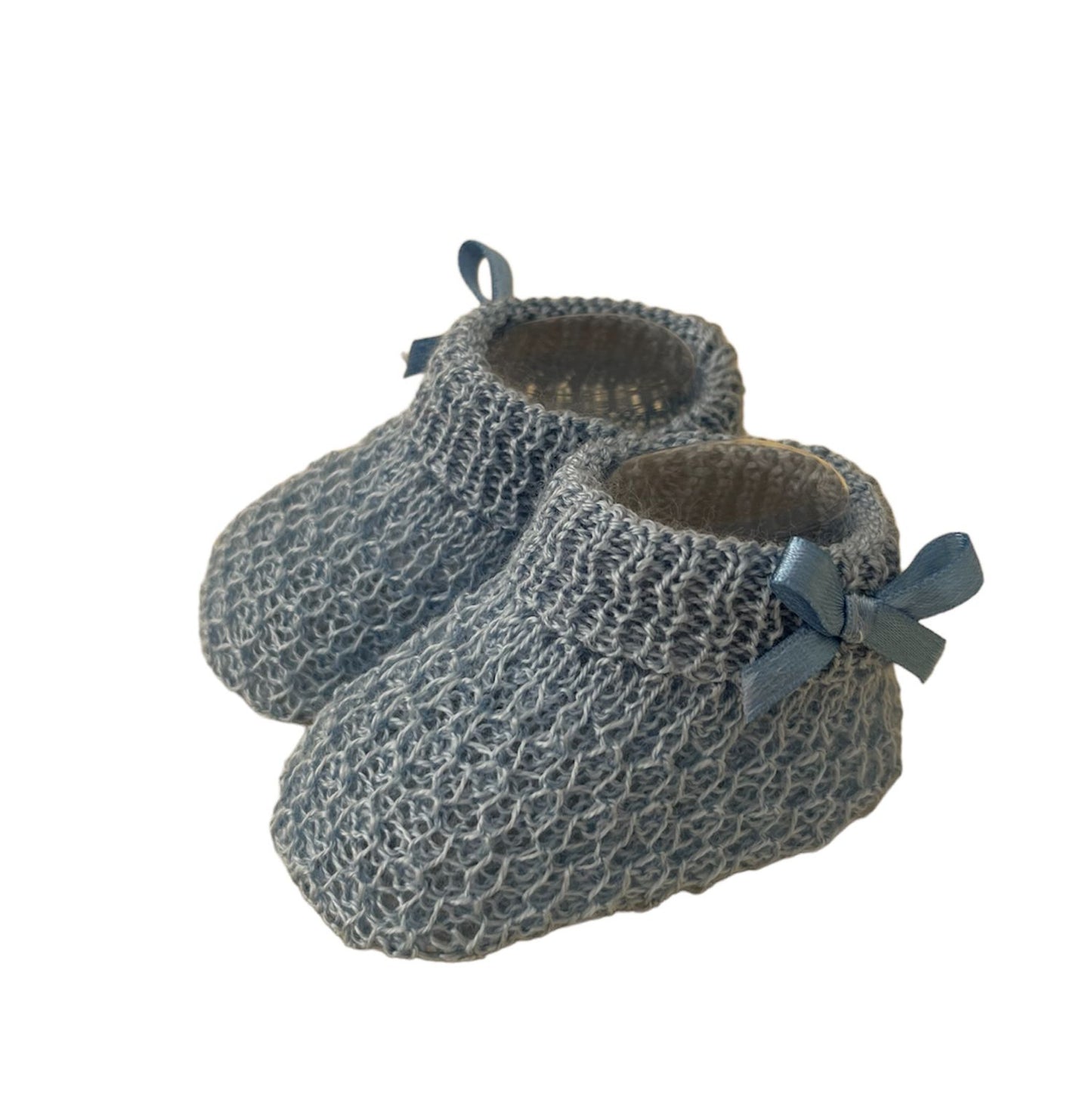 Scarpine in filo di cotone fiocchetto