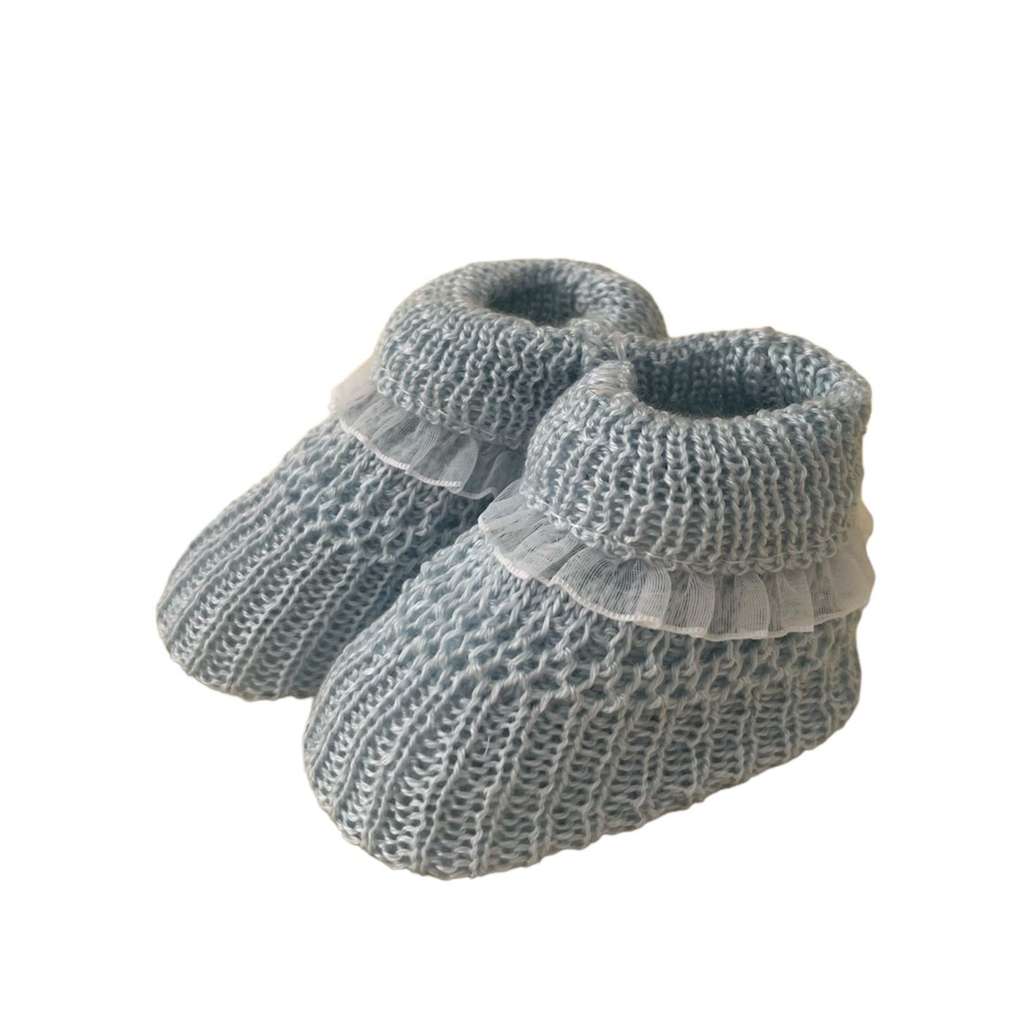 Scarpine in filo di cotone con volant