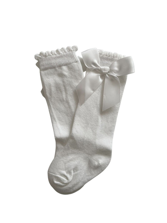 Calzini in cotone fiocco bianchi
