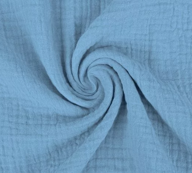 Mussola di cotone tinta unita con nome