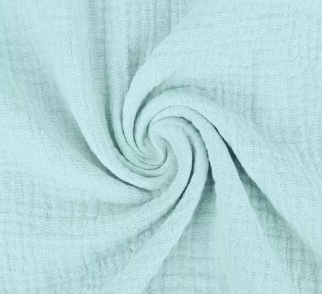 Mussola di cotone tinta unita con nome