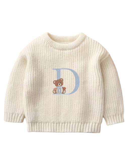 Maglioncino lettera teddy per lui