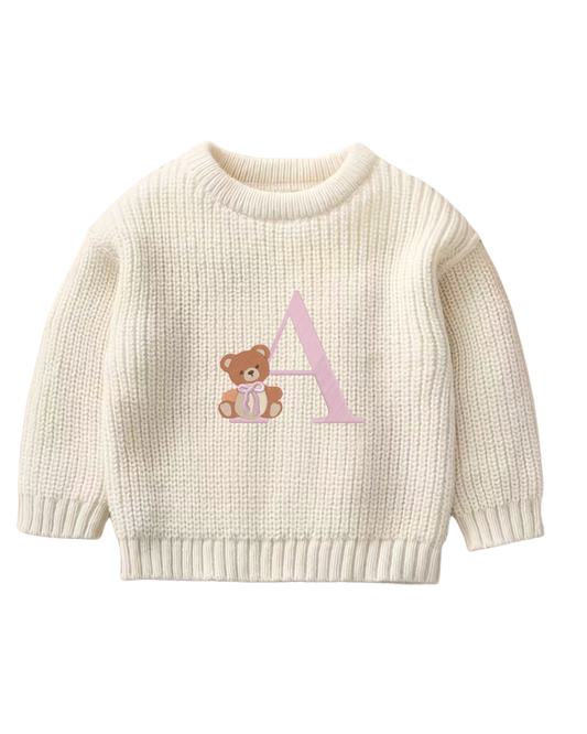 Maglioncino lettera teddy per lei