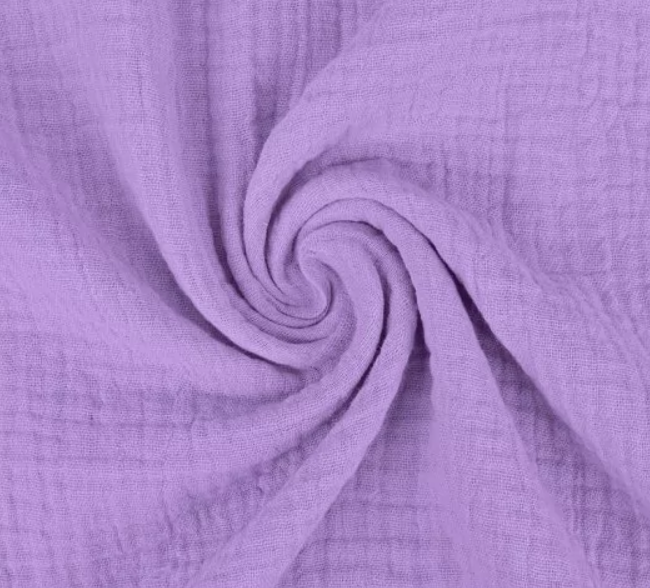 Mussola di cotone tinta unita con nome