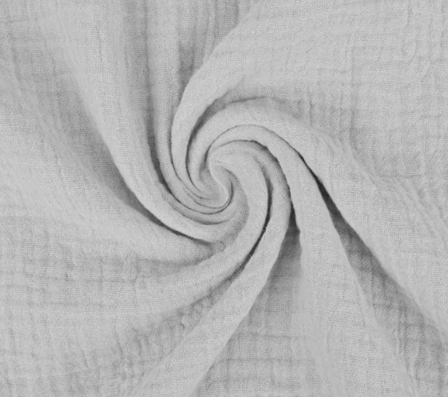 Mussola di cotone tinta unita con nome