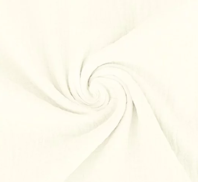 Mussola di cotone tinta unita con nome