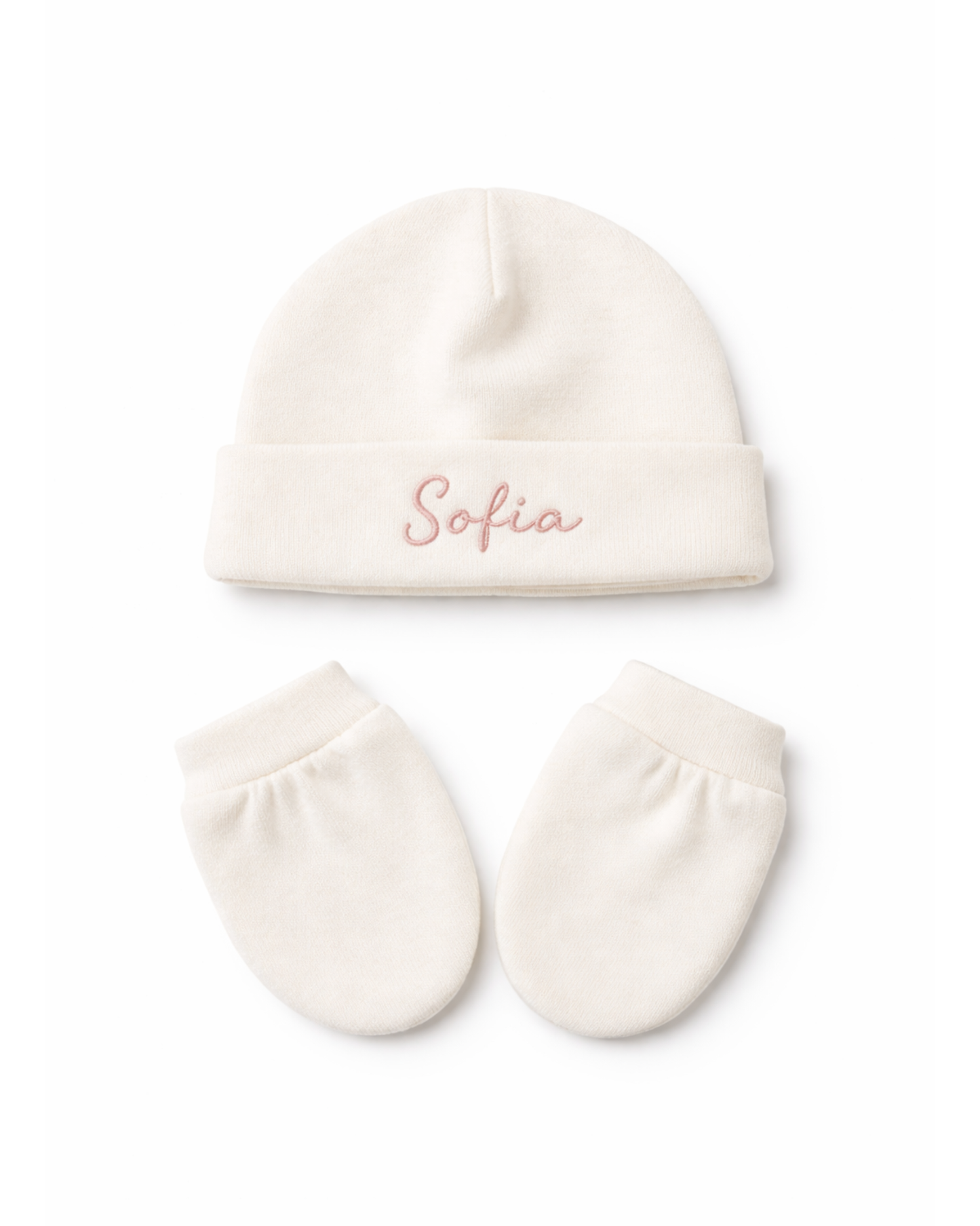 Set nascita cappellino e guantini antigraffio in Jersey di cotone- 100% cotone