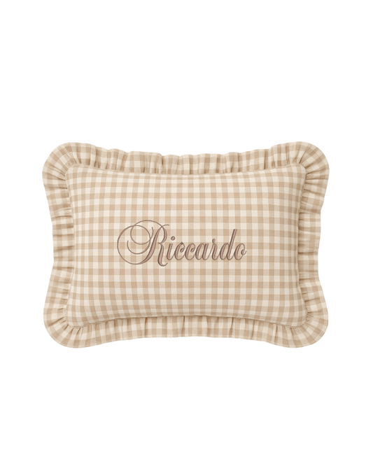 cuscino con volant vichy