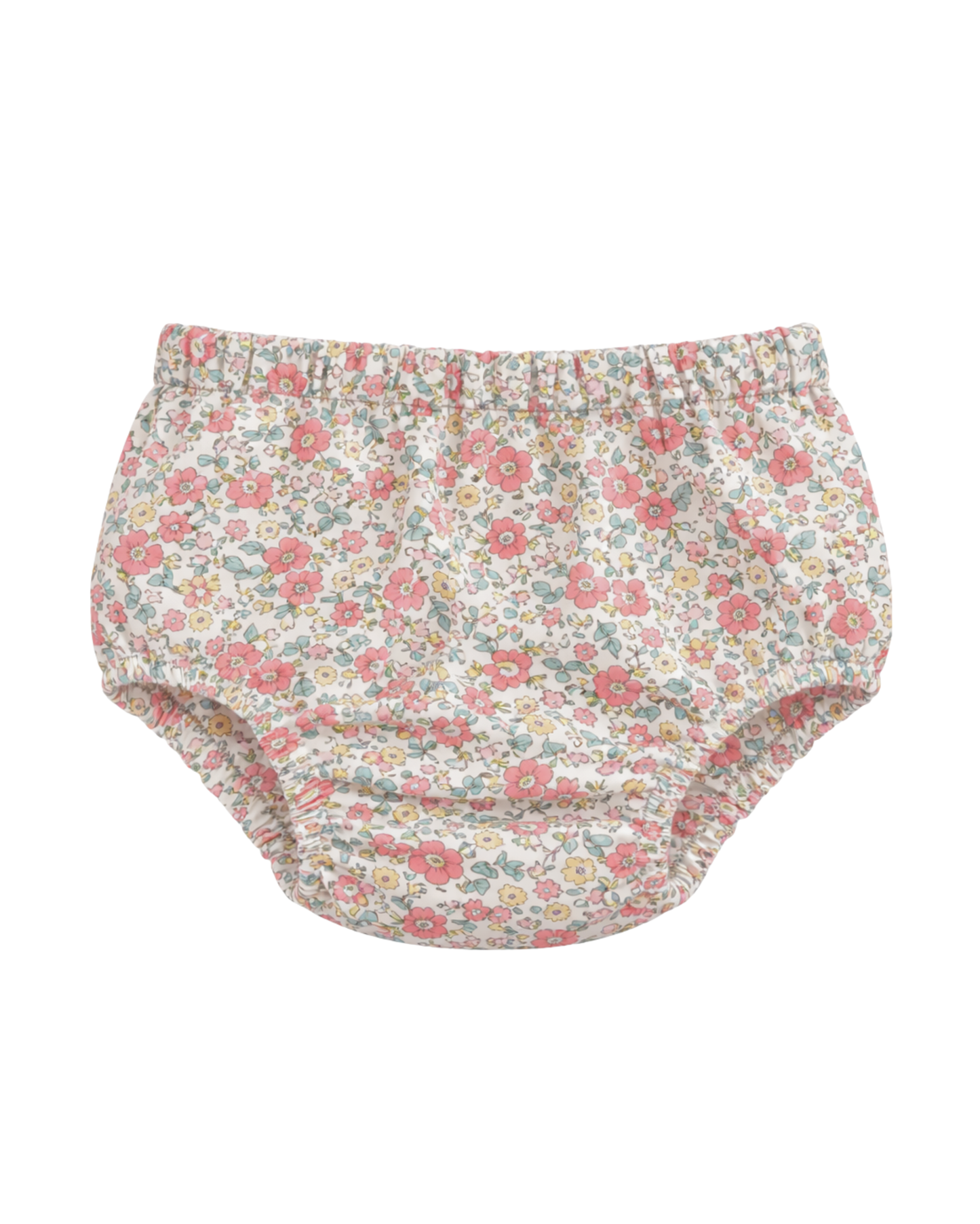 Culotte vichy puro cotone fiori rosa