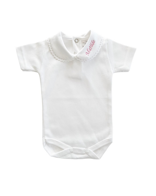 Body colletto ricamabile mezza manica