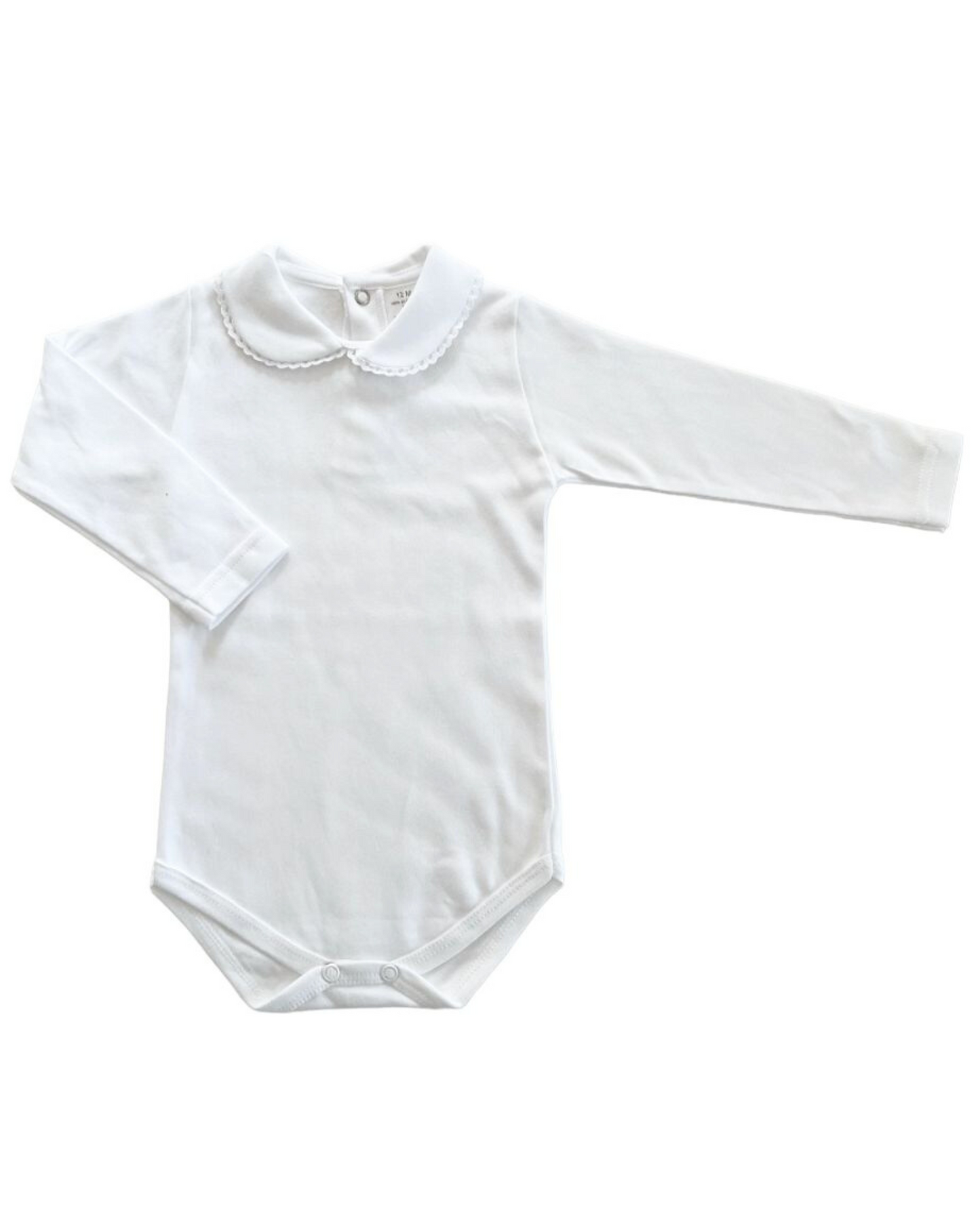 Body colletto ricamabile manica lunga