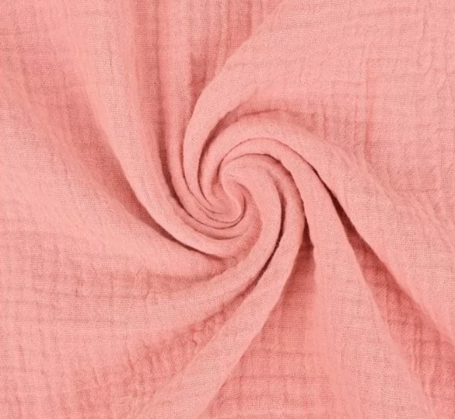 Mussola di cotone tinta unita con nome