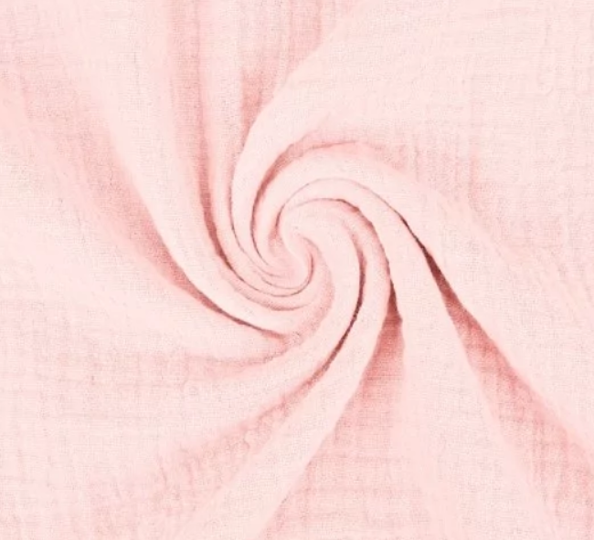 Mussola di cotone tinta unita con nome