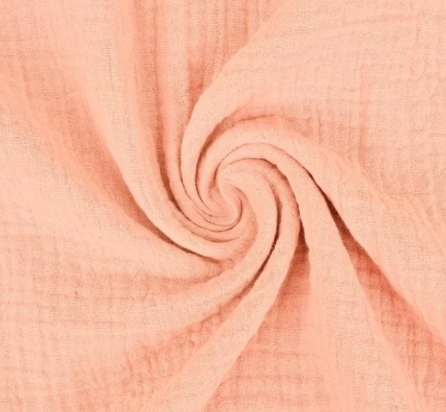 Mussola di cotone tinta unita con nome