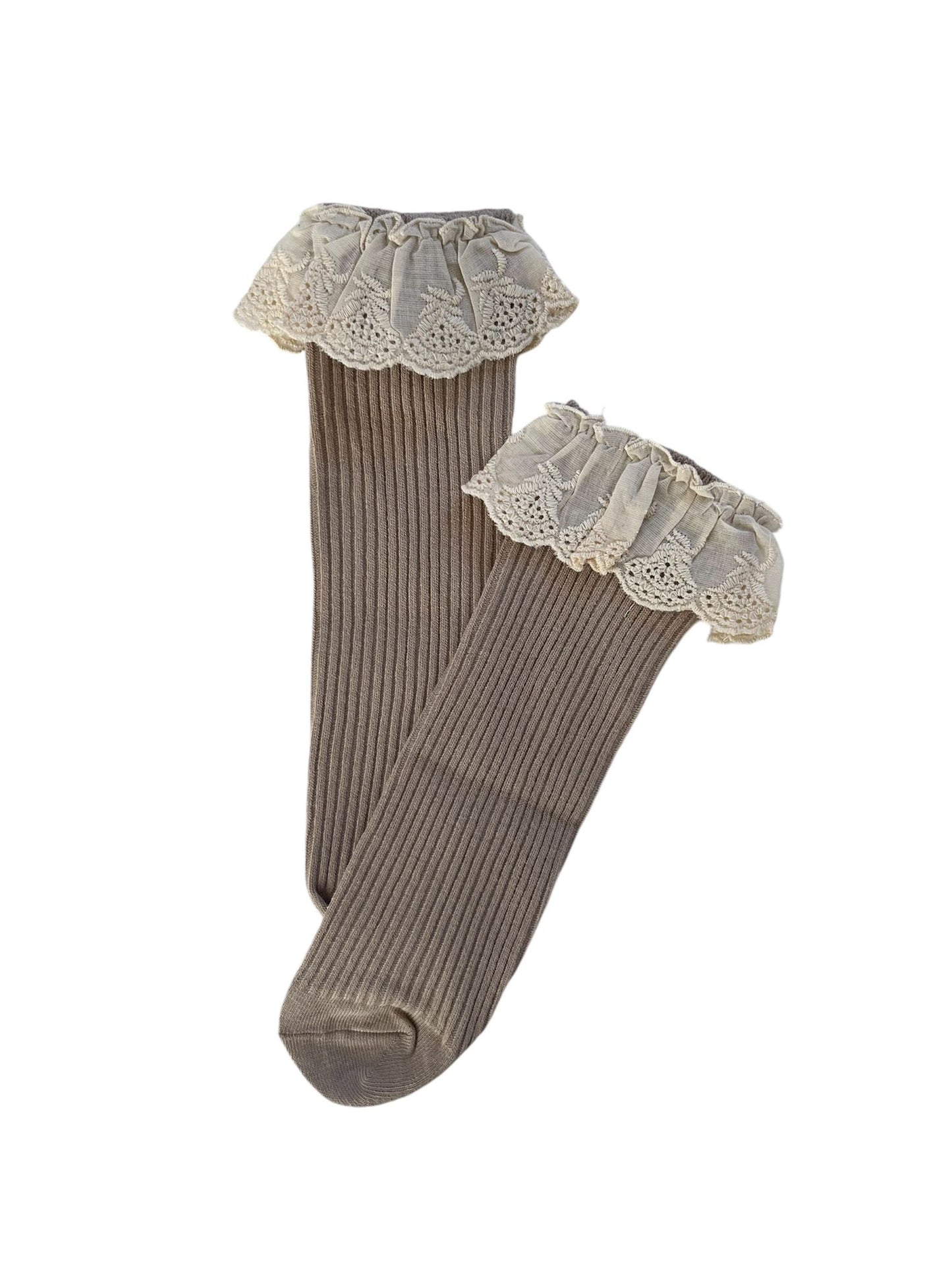 Calzini con bordino in sangallo