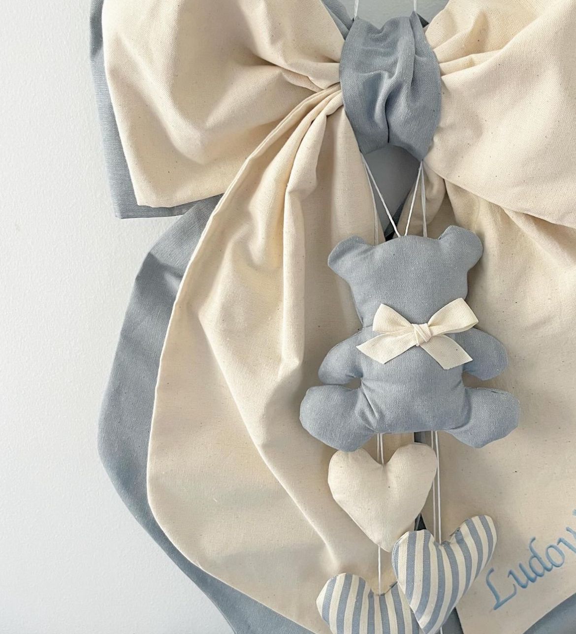 Fiocco nascita carta da zucchero e burro orsetto