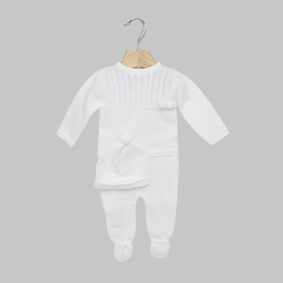 Completino con cappellino ponpon