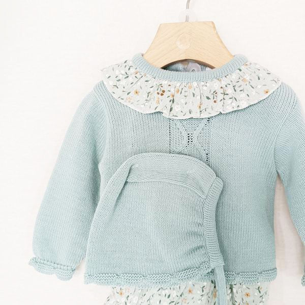 Pagliaccetto verde acqua con culotte