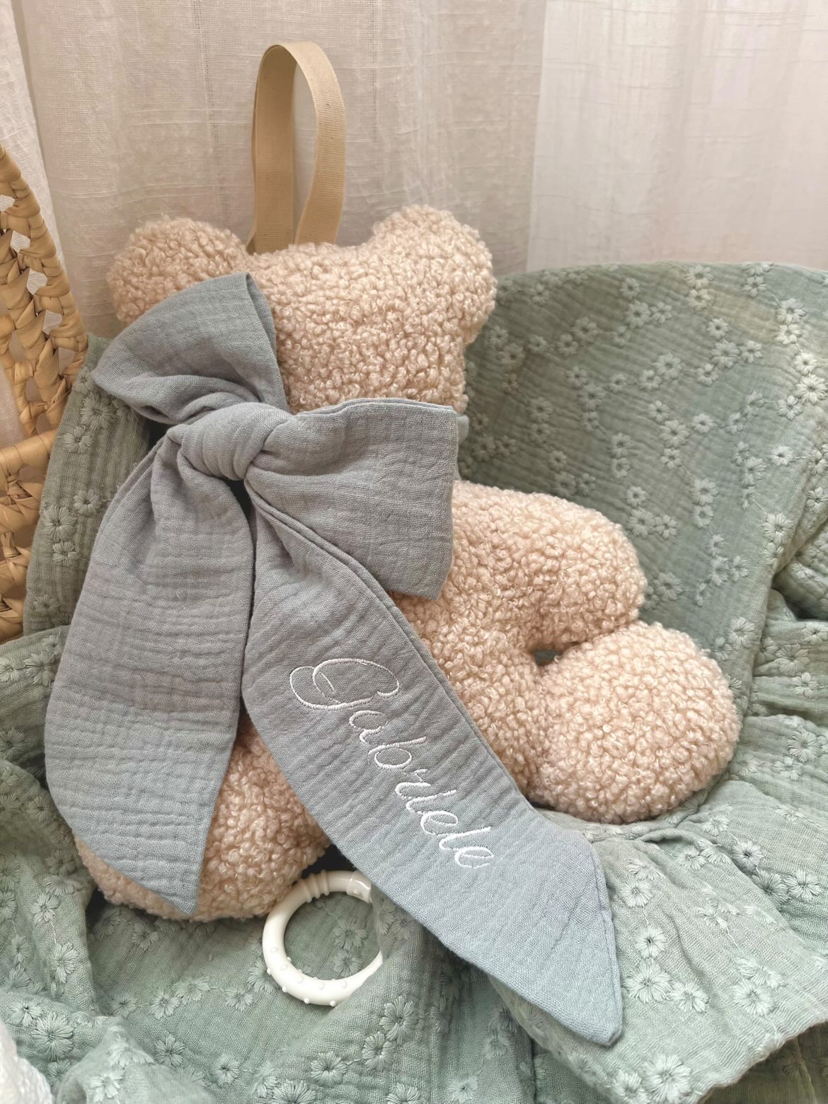 Carillon teddy con fiocco