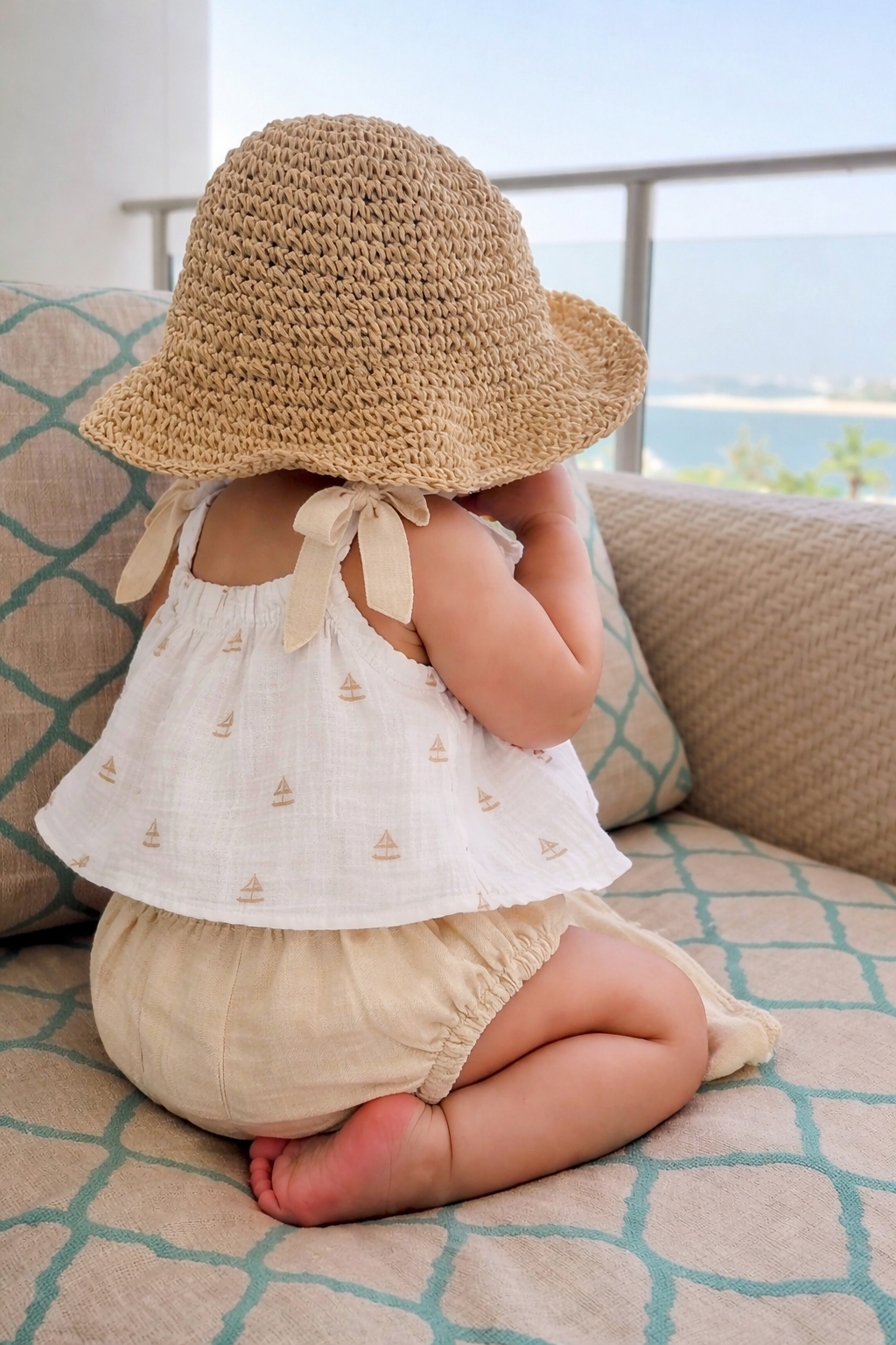 Completino top mussola e culotte "little boat"