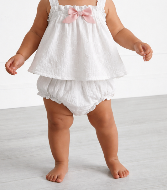 Completo top e culotte sangallo