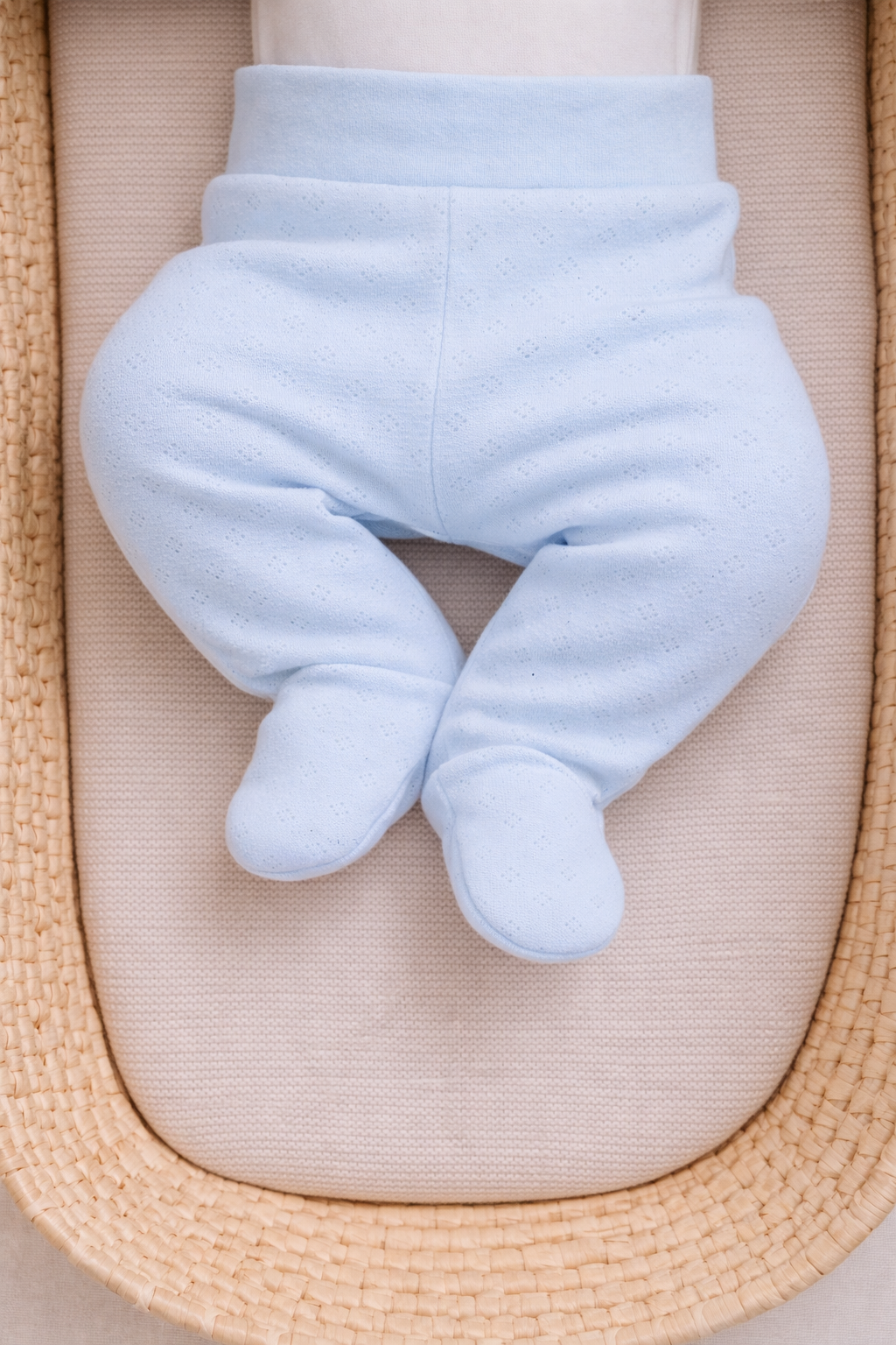Ghettina in Jersey pointoille azzurro 100% cotone