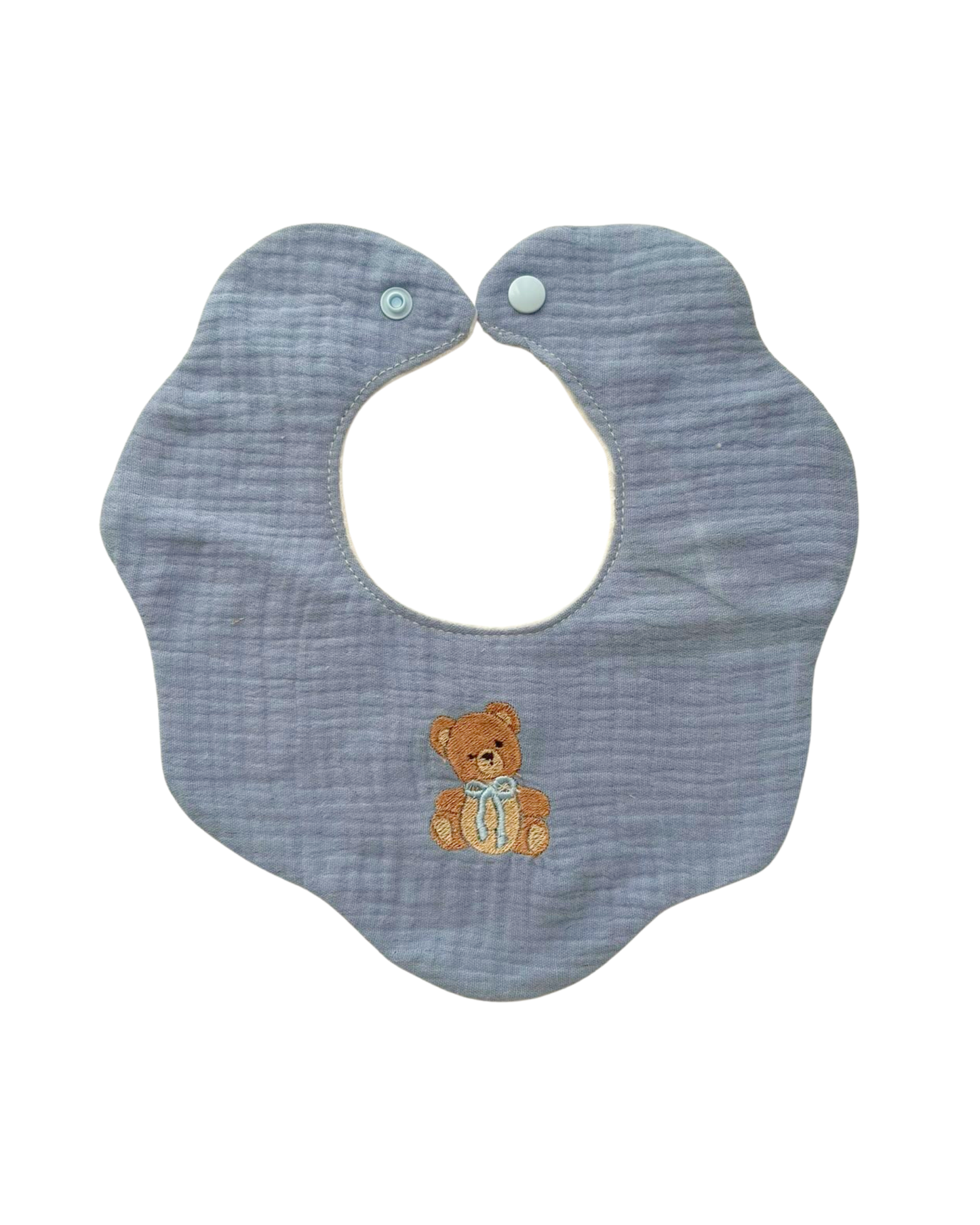 bavaglino mussola teddy azzurro