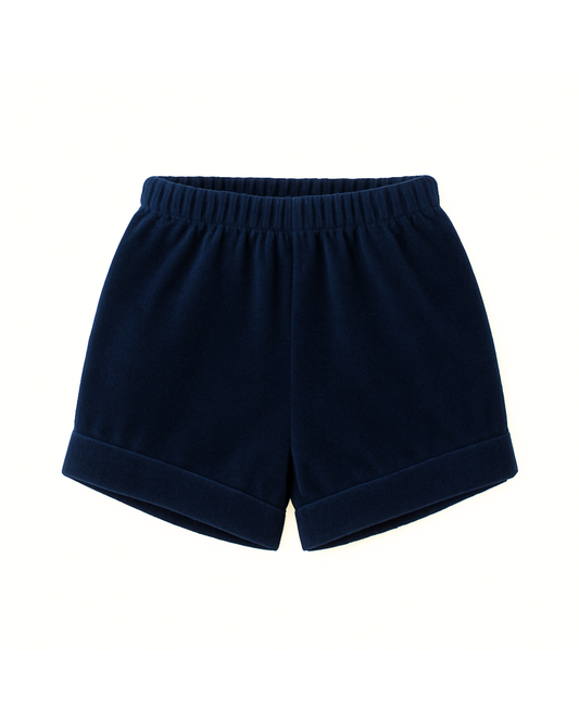 Pantaloncini bermuda velluto blu