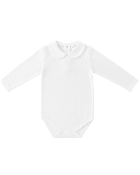 Body colletto ricamabile manica lunga