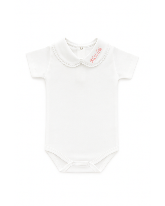 Body colletto ricamabile mezza manica