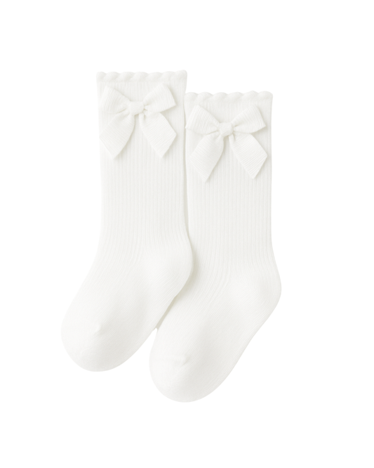 Calzini in cotone fiocco bianchi