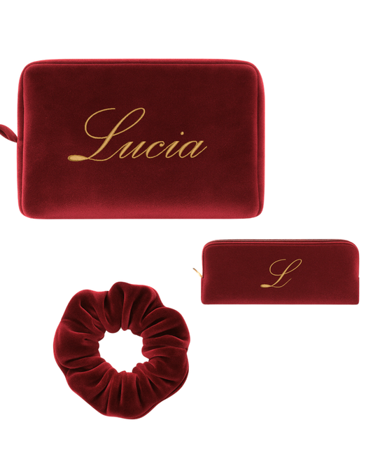 Box regalo "beauty Christmas" velluto rosso