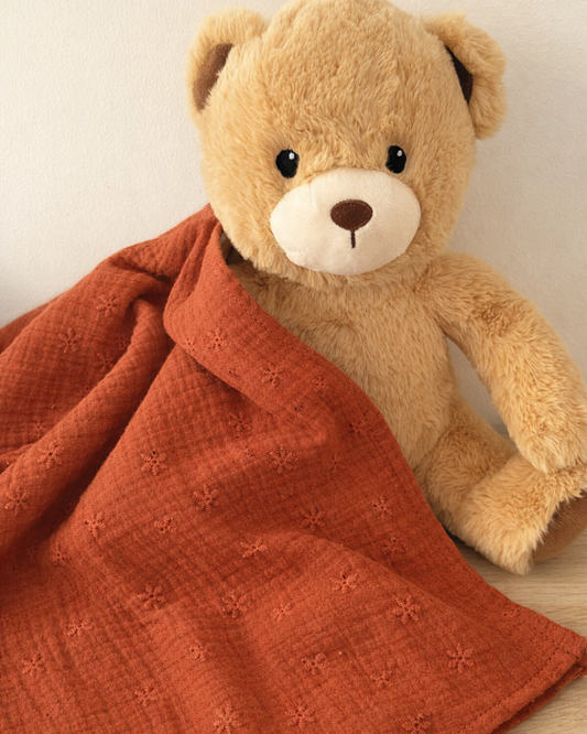 Mussola di cotone terracotta sangallo