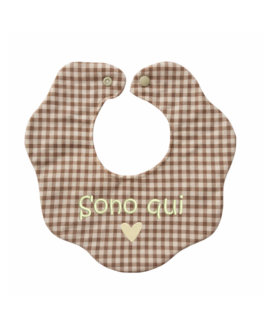 bavaglino con bottone vichy