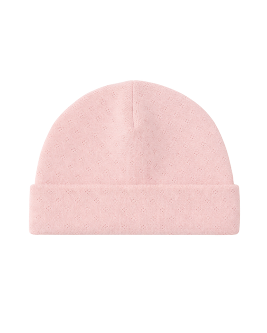 Cappellino in jersey pointoille rosa 100% cotone