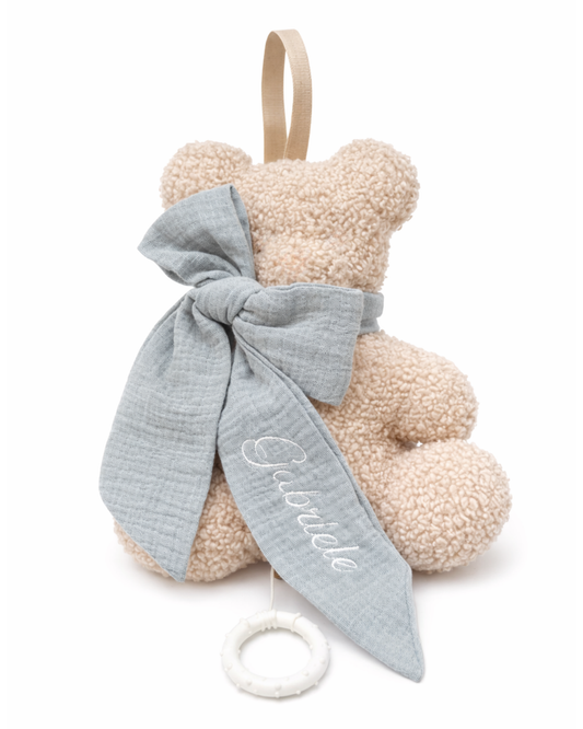 Carillon orsetto con nastro personalizzabile