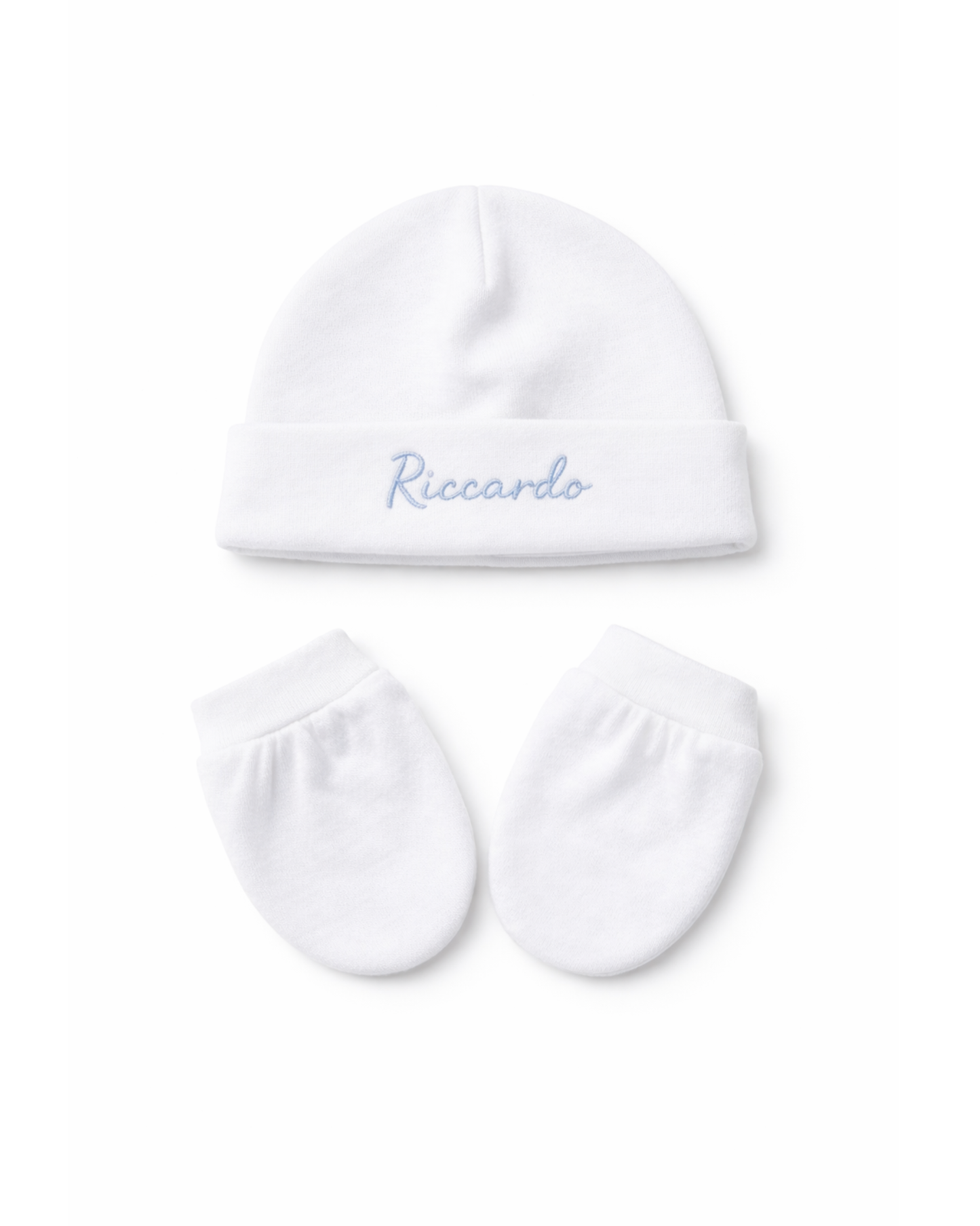 Set nascita cappellino e guantini antigraffio in Jersey di cotone- 100% cotone