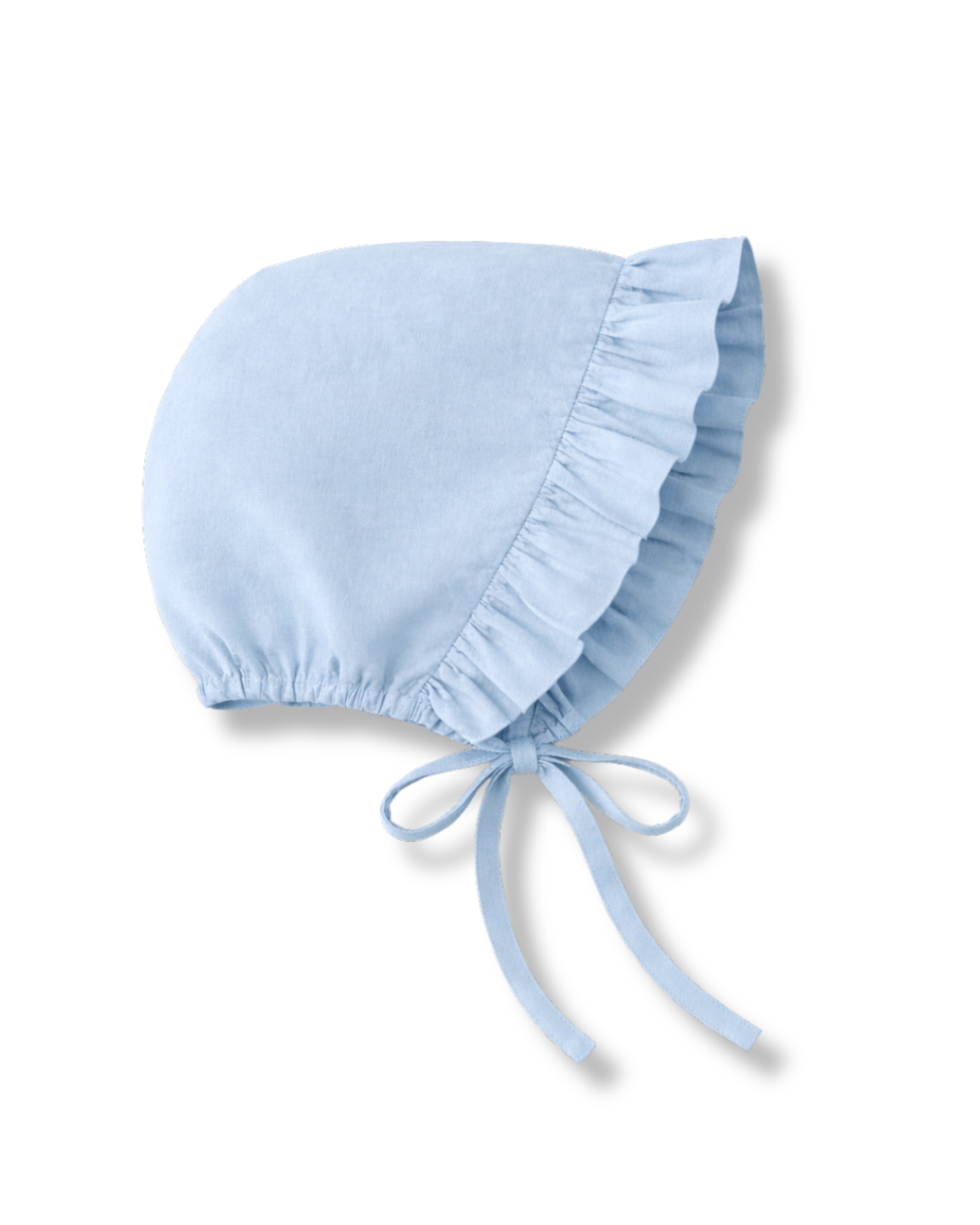 Cappellino neonata modello cuffietta con volant in cotone