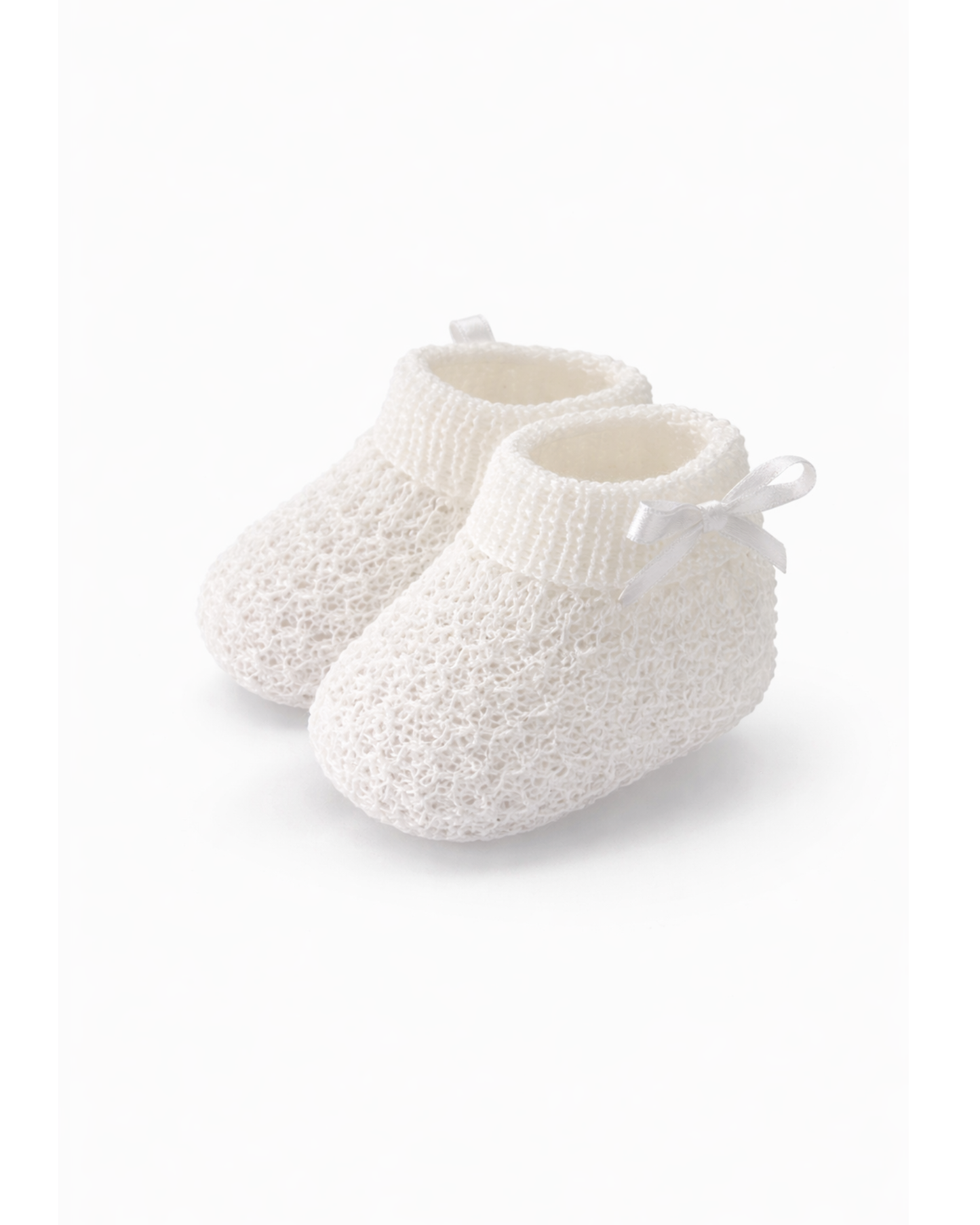 Scarpine nascita fiocchetto in filo di cotone estive