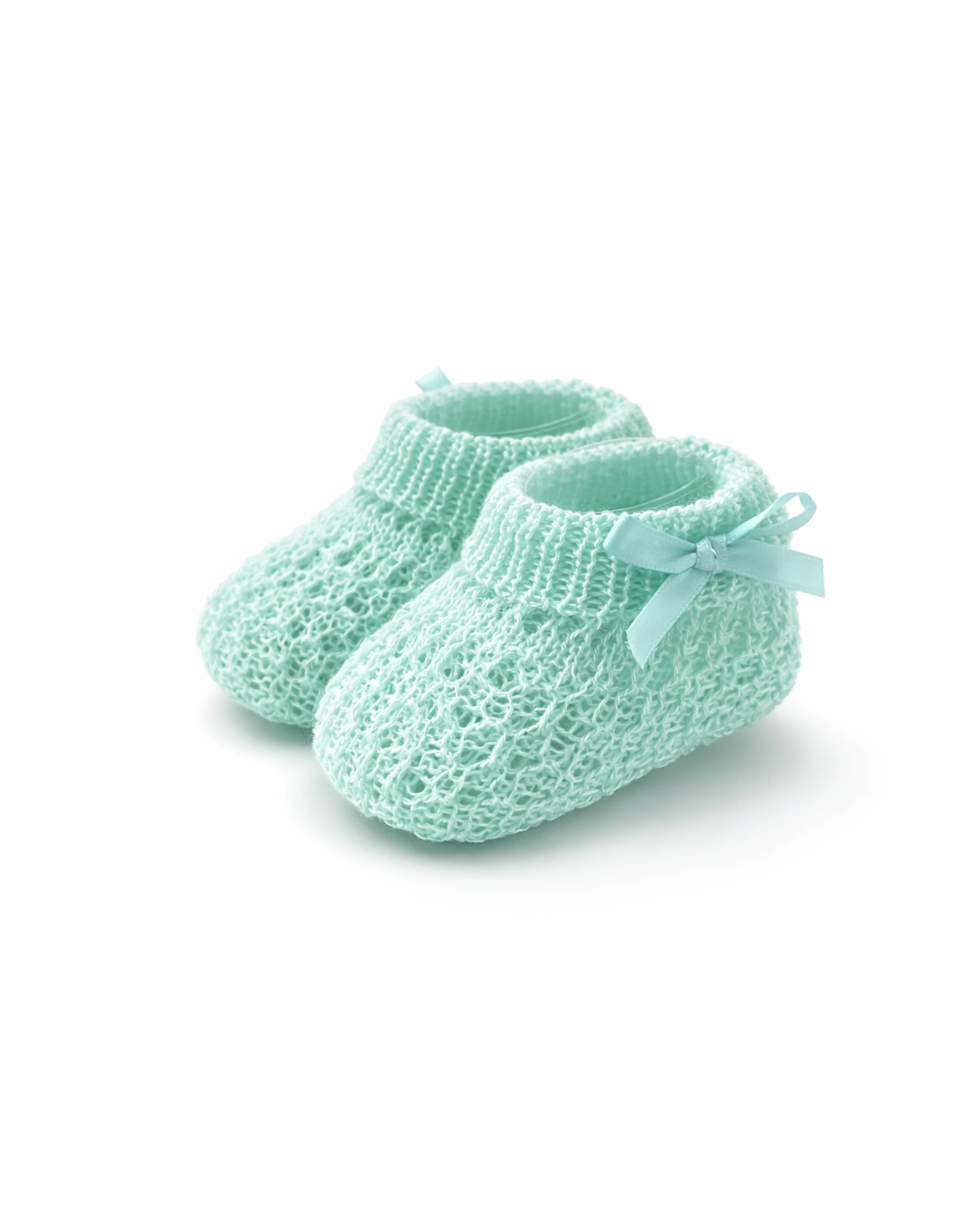 Scarpine nascita fiocchetto in filo di cotone estive