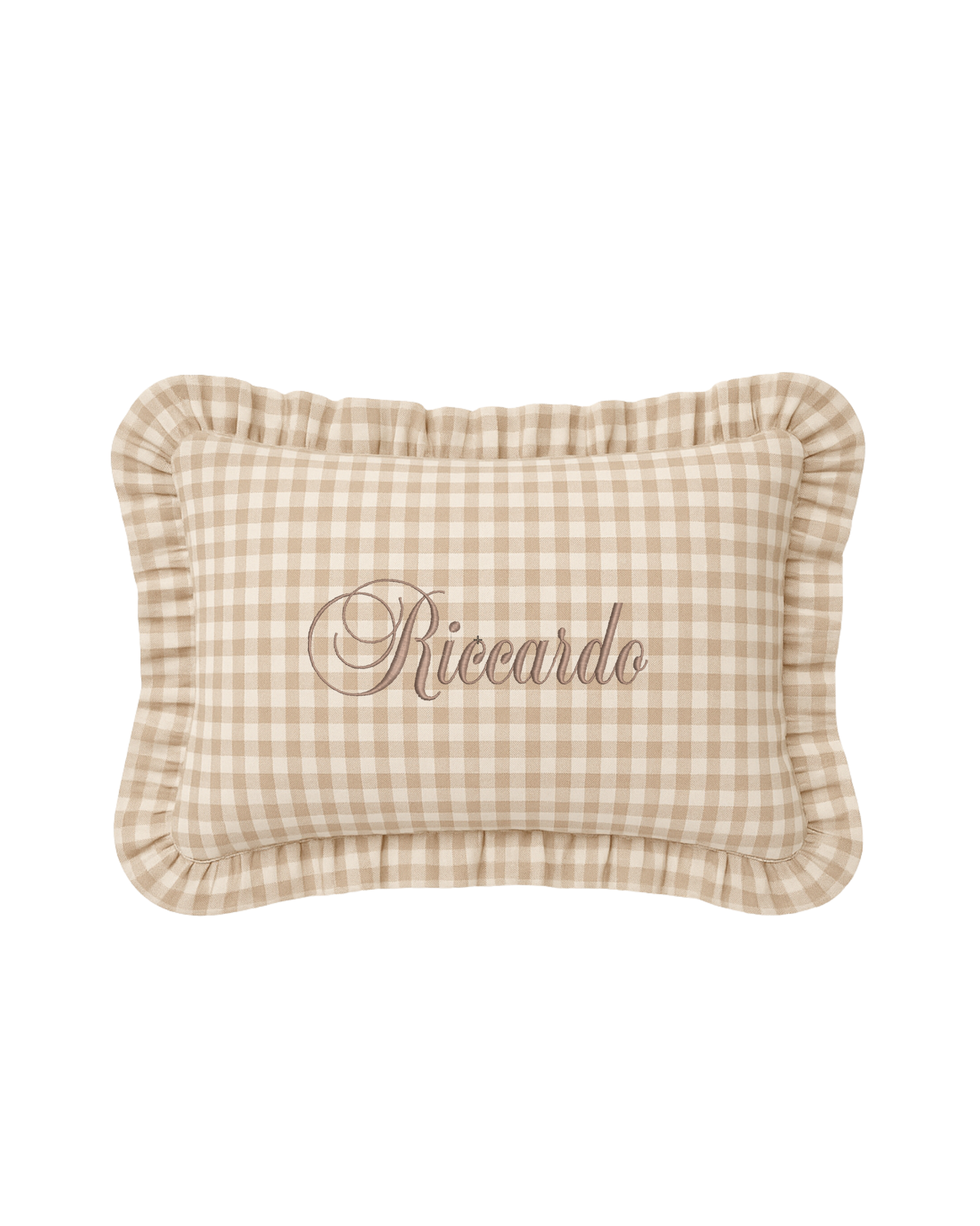 cuscino con volant vichy