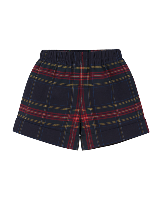 Pantaloncini bermuda tartan blu rosso